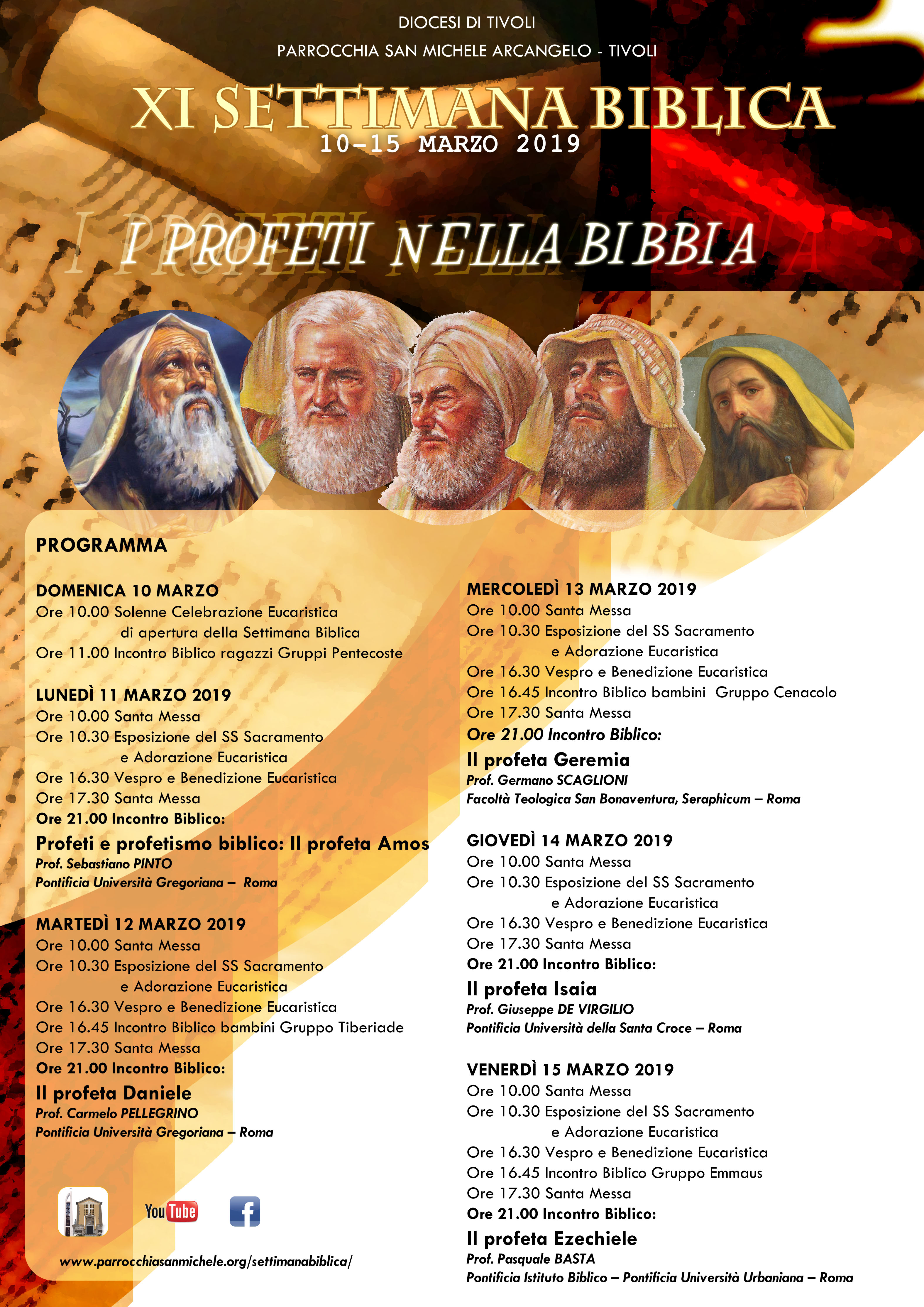 XI Settimana Biblica Programma